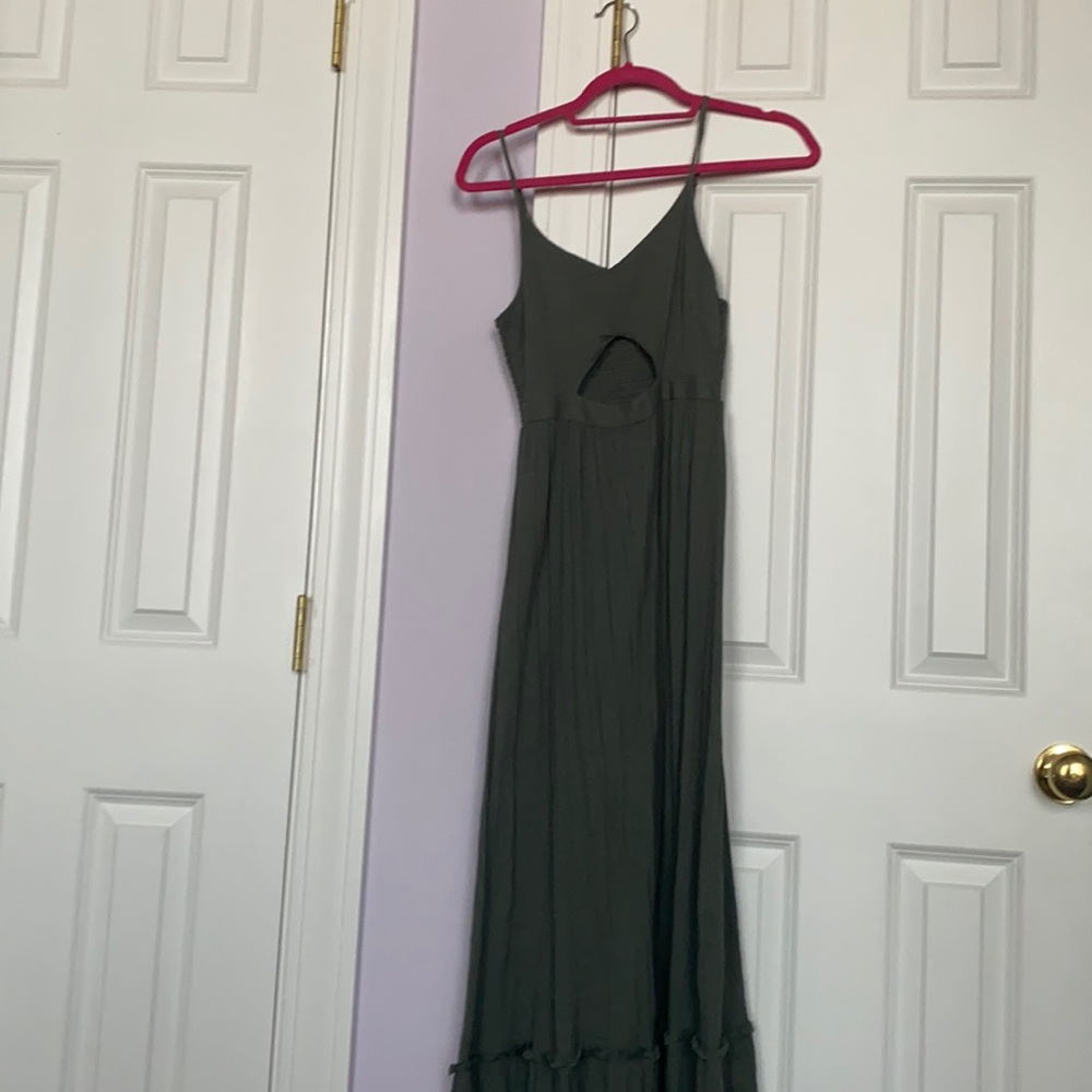 Flowy green dress
